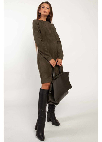 Оливковое (хаки) праздничный платье Ри Мари однотонное