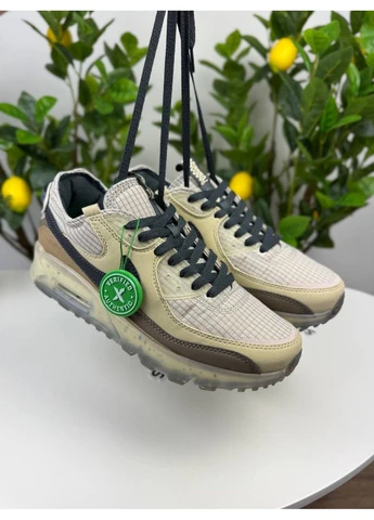 КРОССОВКИ ЖЕНСКИЕ NIKE AIR MAX 90 TERRASCAPE BEIGE BLACK НАЙК АИР МАКС 90 No Brand чёрные демисезоны (368887830)