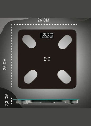 Смарт ваги для підлоги, електронні MS-2017A з додатком на телефон, до 180 кг Domotec (364664325)