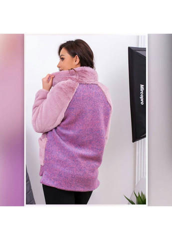 Рожева зимня жіноча комбінована шубка-куртка з накладними кишенями | бестселер сезону | заміри в описі куртка-пальто DK/DL Мода без кордонів