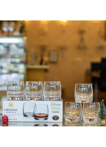 Набор стаканов Ideal 25015/230, 230 мл, 6 шт., стеклянные, низкие Bohemia (357206653)