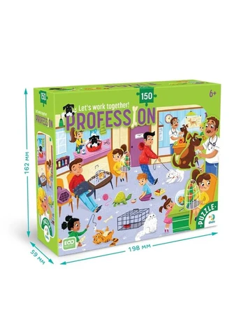 Пазл дитячий "Професії. Ветеринар" 300701, 150 елементів DoDo Toys (380709840)