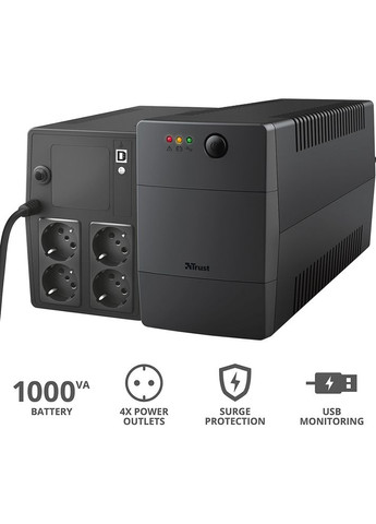 ИБП Paxxon 1000VA Black (23504) Trust (306553597)