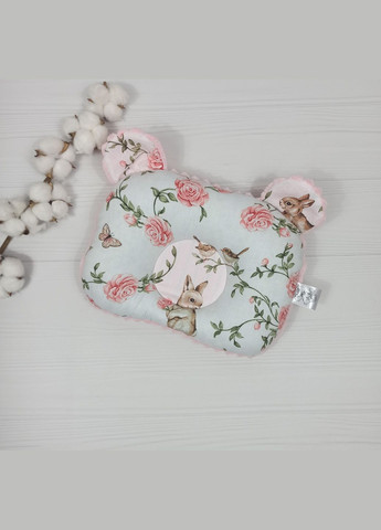 Набір для новонародженого: пелюшка, подушка і іграшки a.l.babybox Зайчики в трояндах Рожевий No Brand (308752133)