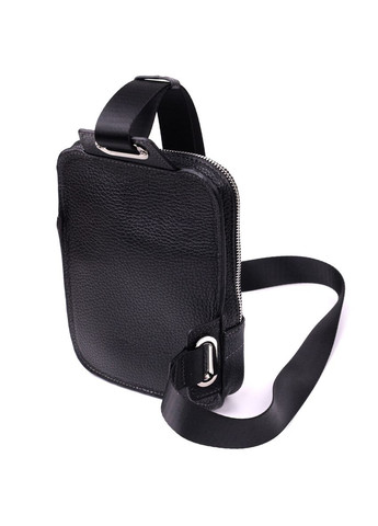 Прямоугольная сумка бананка из качественной натуральной кожи размер 15,5х20,5х3,5 см 22877 Grande Pelle (362418407)