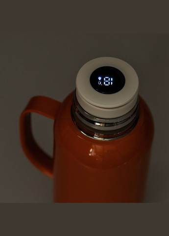 Термос Vacuum с датчиком температуры на 820 мл оранжевый HP-14-55O Yiwu (308038473)