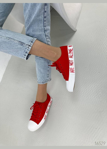Червоні осінні модні кросівки No Brand