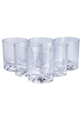 Набір склянок скляний 6 шт по 250 мл прозорий прозорий HP556 Jooki (358706068)
