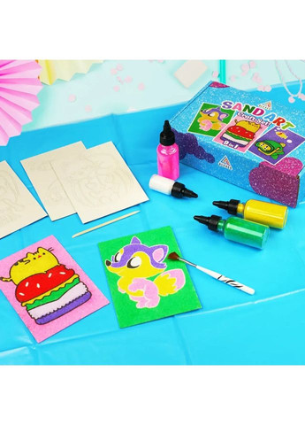 Детский набор для творчества картины из песка 9 в 1 KP-004 на картоне Alexes (367185349)