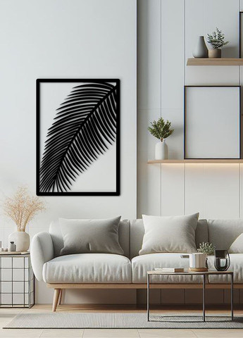 Настенный декор для дома, интерьерная картина из дерева "Пальмовий лист", декоративное панно 95х65 см Woodyard (292112586)