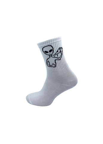 Белые носки мужские, с высокой резинкой. нло. комплект из 3х пар. цвет: белый. Крокус рисунки (334718236)