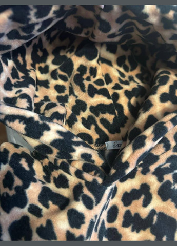 Коричневый демисезонный костюм (штаны, худи) подростковый леопардовый брючный IRmAS оверсайз