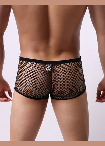 Мужские трусы боксерки в сеточку, черные, Star Night (347314392)