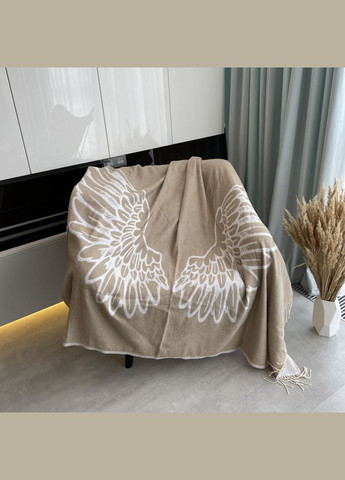 Плед Wings бавовняний 140х200 см бежевий (653590756118) SoundSleep (307088716)