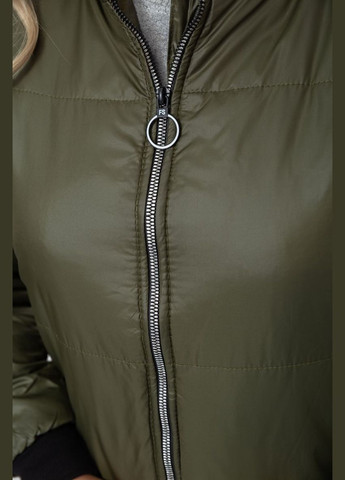 Оливкова (хакі) демісезонна куртка жіноча демісезонна, колір чорний, Ager