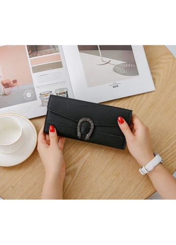 Женский кошелек клатч экокожа стильное портмоне с подковой черный No Brand (351536937)