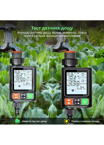 Программируемый таймер подачи воды XON WaterTimer X344 для полива (XWTDCS312401B 3497) Черный XON E-Tech (361990876)