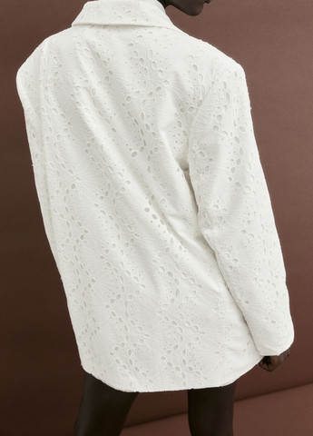 Белый женский жакет H&M однотонный - демисезонный