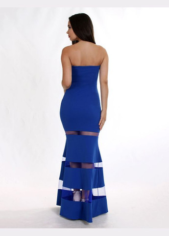 Синее коктейльное платье женское электрик вечернее в пол длинное аврил mkeng2075 Modna KAZKA