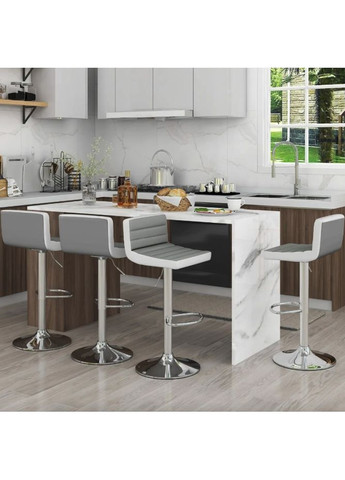 Комплект барных стульев Alisa экокожа серый Costway (361952958)