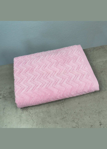 GM Textile набор махровых полотенец жаккардовых с велюром 2шт 50x90см, 70x140см 550г/м2 () розовый производство -