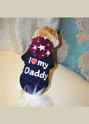 Толстовка для котів Pet Style "Я люблю татка" Синя L No Brand - (323231830)