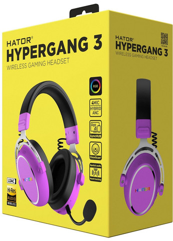 Гарнiтура Hypergang 3 Wireless Violet (ESH52) Hator (351559635)