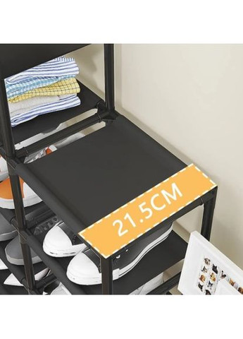 Підлогова триярусна полиця для взуття 94х62х21.5 см YH9804-4 Чорна No Brand (357226571)