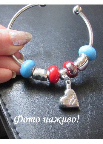 Браслет з шармами і підвіскою серцем, 6873 No Brand (356775624)