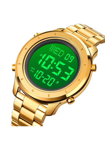 Годинник 1864SGDWT Gold-White Steel електронні чоловічі з будильником та календарем водонепроникні 30м ProDobro (367267438)