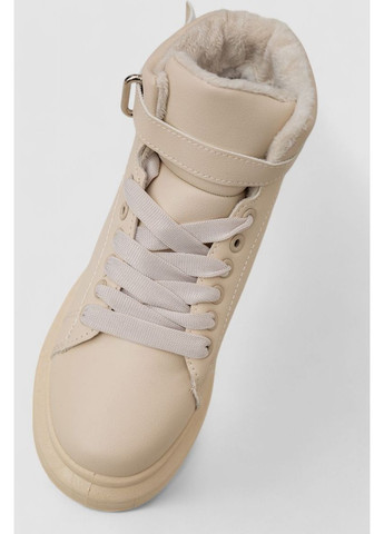 Бежеві черевики зимові жіночі на хутрі, колір бежевий, 248ra2251 Ager
