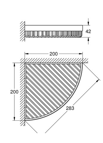 Полочка Selection Cube (40809000) Grohe (342329729)