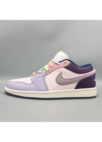 КРОССОВКИ ЖЕНСКИЕ NIKE AIR JORDAN 1 LOW PASTEL PURPLE НАЙК АИР ДЖОРДАН ФИОЛЕТОВЫЕ No Brand фиолетовые демисезоны (392006793)