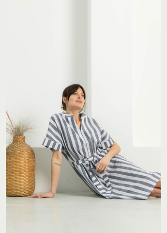 Синее повседневный платье Seventeen в полоску