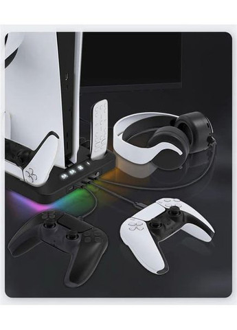 Зарядна док-станція з охолодженням і RGB-підсвіткою для Playstation 5 Digital/Disc edition Alloyseed (365720880)