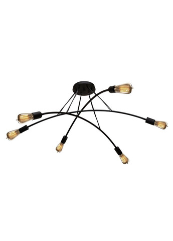 Люстра підвісна Orion на шість ламп Е27 NL 9832-6 BK чорна MSK Electric (325882582)