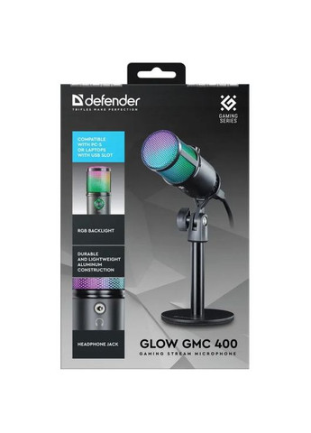 Микрофон Glow GMC 400 Black (64640) Defender (353304343)