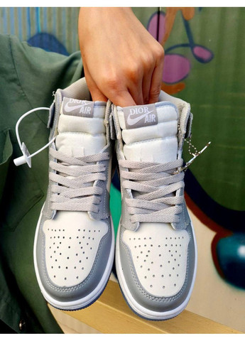 Білі Осінні кросівки чоловічі nike air jordan 1 retro x christian dior найк аір джордан No Brand