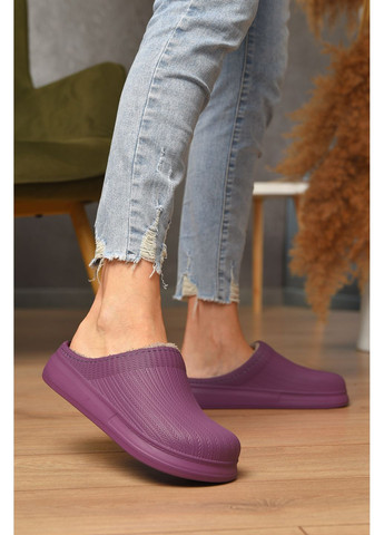 Галоши женские без задника утепленные бордового цвета Let's Shop (352476742)