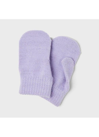 Детские вязаные демисезонные перчатки для девочек Лавандовые (25091738) Name it (363188283)
