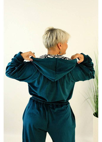 Комбинезон женский велюровый Style Point комбинезон-брюки однотонный зелёный повседневный, кэжуал велюр