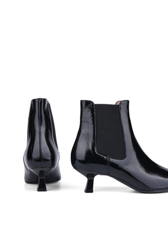 Осенние женские ботинки 1527 черный лак Bianca Di