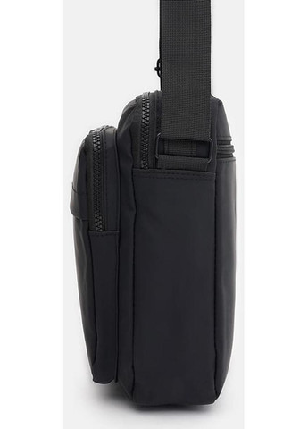 Сумка планшет через плече текстильна чоловіча для документів та для телефону маленька Чорний 40239 Monsen (361348714)