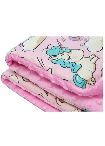 Плед дитячий плюшевий Єдинороги Рожевий Розмір 100*150 No Brand (301872771)