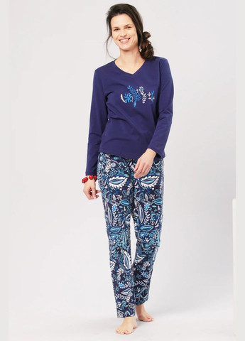 Персикова всесезон піжама жіноча вільного крою lns 793 кофта + брюки Key