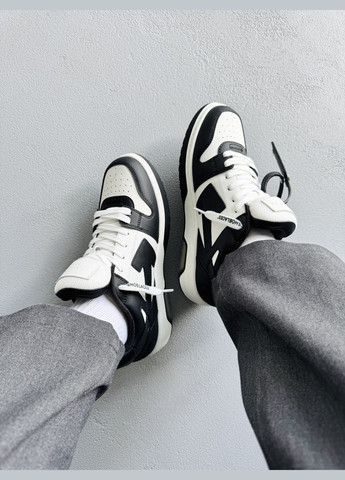 Кроссовки женские и мужские Off-White Out of Office Black White | Офф-Вайт черные No Brand чёрные демисезоны (342059636)