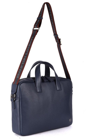 Сумка мужская через плечо кожаная портфель для документов А4 планшет в дорогу для телефона Синий 34327 Brampton London (331862439)
