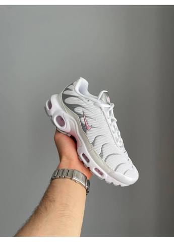 Кроссовки женские Nike Air Max TN Plus White Grey Pink | Найк Эир Макс ТН Плюс белые No Brand белые демисезоны (354331239)