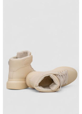 Кросівки жіночі зимові на хутрі, колір чорно-білий, 248RA2252 Ager бежеві всесезони (369972168)