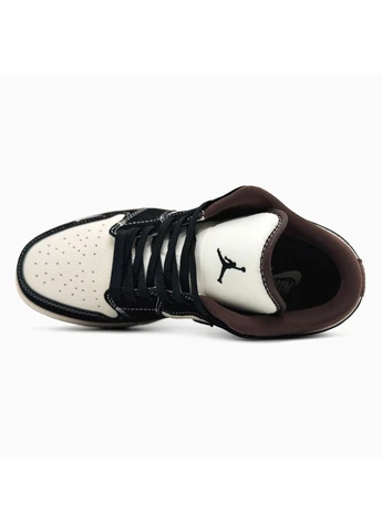 Бежеві кросівки чоловічі nike air jordan 1 low x gucci beige brown black | найк еір джордан 1 x гуччі бежеві демісезон No Brand